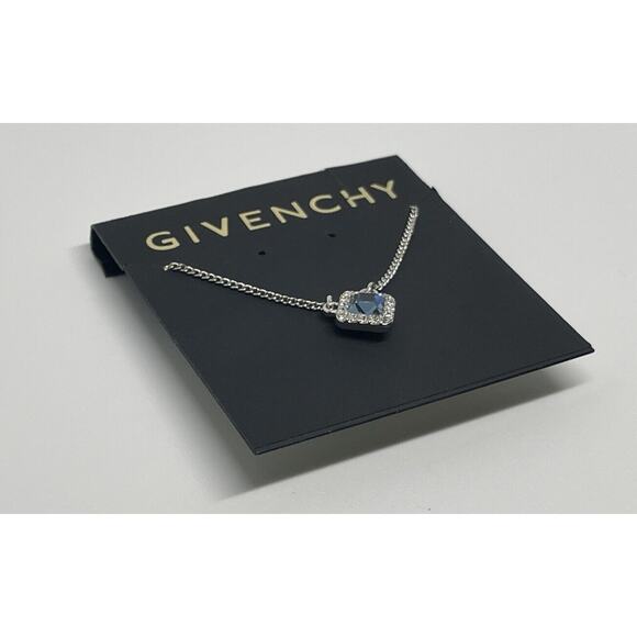 Givenchy Stunning Crystal Necklace Silver Plate CZ Chic Designer Fashion Style - Picture 8 of 9